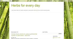 Desktop Screenshot of herbsforeveryday.blogspot.com