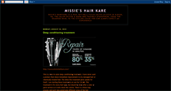 Desktop Screenshot of missieshairkare.blogspot.com