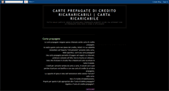 Desktop Screenshot of cartedicredito-prepagate-ricaricabili.blogspot.com