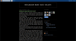 Desktop Screenshot of keilmuanbudisucisejati.blogspot.com