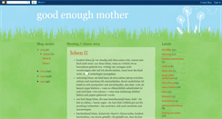 Desktop Screenshot of mother-goodenough.blogspot.com