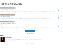Tablet Screenshot of 101web20tutorials.blogspot.com