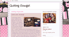 Desktop Screenshot of cowgirlwithquilts.blogspot.com