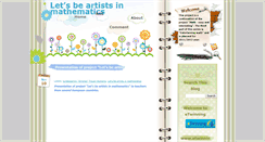 Desktop Screenshot of letsbeartistsinmathematics.blogspot.com