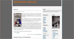 Desktop Screenshot of intotheparisianunderworld.blogspot.com