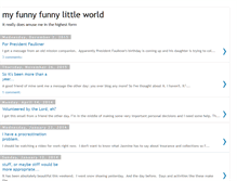 Tablet Screenshot of myfunnyfunnylittleworld.blogspot.com