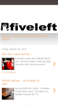 Mobile Screenshot of fiveleftleather.blogspot.com