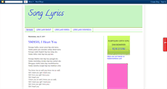 Desktop Screenshot of completesonglyrics.blogspot.com
