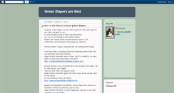 Desktop Screenshot of greendiapersarebest.blogspot.com