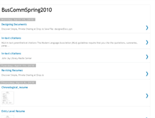 Tablet Screenshot of buscommspring2010.blogspot.com