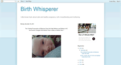 Desktop Screenshot of birthwhisperer.blogspot.com