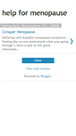 Mobile Screenshot of conqueringmenopause.blogspot.com