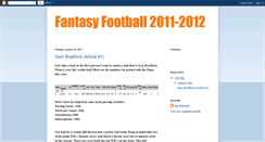 Desktop Screenshot of fantasyfootball2011-2012.blogspot.com