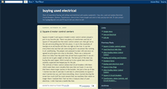 Desktop Screenshot of buyingusedelectrical.blogspot.com