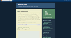 Desktop Screenshot of newbiepoker.blogspot.com