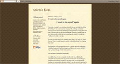 Desktop Screenshot of aparnaadhav.blogspot.com