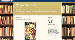 Desktop Screenshot of mangablisslist.blogspot.com