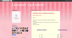 Desktop Screenshot of lancastersgottalent.blogspot.com