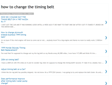 Tablet Screenshot of howtochangethetimingbelt.blogspot.com