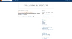 Desktop Screenshot of conclusive-conjecture.blogspot.com