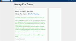 Desktop Screenshot of moneyforteen.blogspot.com