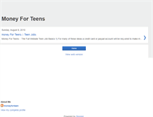 Tablet Screenshot of moneyforteen.blogspot.com