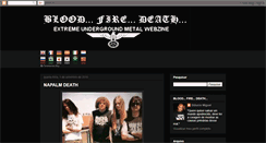 Desktop Screenshot of bloodfiredeathmagazine.blogspot.com