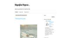 Desktop Screenshot of dignifiedrepose.blogspot.com