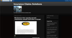 Desktop Screenshot of insuranceclaimssolutions.blogspot.com