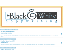 Tablet Screenshot of inblackandwhitecopywriting.blogspot.com