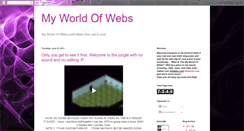 Desktop Screenshot of myworldofwebs.blogspot.com