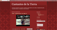 Desktop Screenshot of cantantesdelatierra.blogspot.com