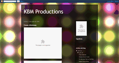 Desktop Screenshot of kbmproductions.blogspot.com
