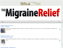 Tablet Screenshot of migrainerelief-help.blogspot.com