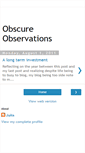 Mobile Screenshot of obscureobservations.blogspot.com