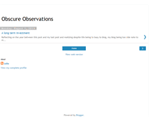Tablet Screenshot of obscureobservations.blogspot.com