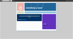 Desktop Screenshot of everything-uneed.blogspot.com