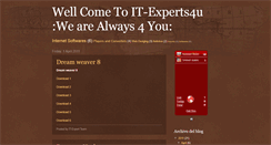 Desktop Screenshot of itexperts4u.blogspot.com