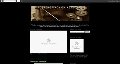Desktop Screenshot of pobrengpinoy.blogspot.com