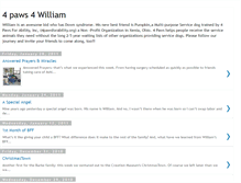 Tablet Screenshot of 4paws4william.blogspot.com