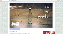 Desktop Screenshot of andwewonder.blogspot.com