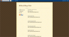 Desktop Screenshot of biblicalblogshub.blogspot.com
