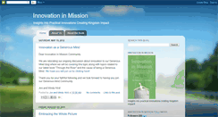 Desktop Screenshot of innovationinmission.blogspot.com