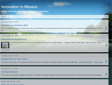 Tablet Screenshot of innovationinmission.blogspot.com