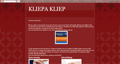 Desktop Screenshot of kliepa.blogspot.com