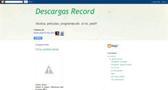 Desktop Screenshot of descargasrecord.blogspot.com