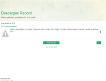 Tablet Screenshot of descargasrecord.blogspot.com