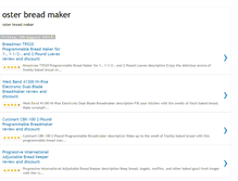Tablet Screenshot of osterbreadmakersreviews.blogspot.com