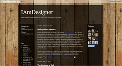 Desktop Screenshot of iamdesigneronline.blogspot.com