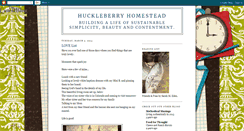 Desktop Screenshot of huckleberryhomestead.blogspot.com